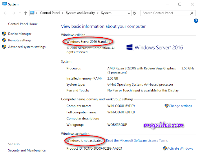 Active tất cả phiên bản Windows Server