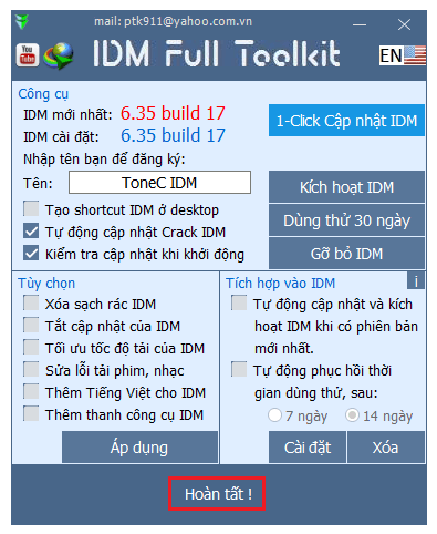 Hướng dẫn tải và cài đặt IDM v6.41.20