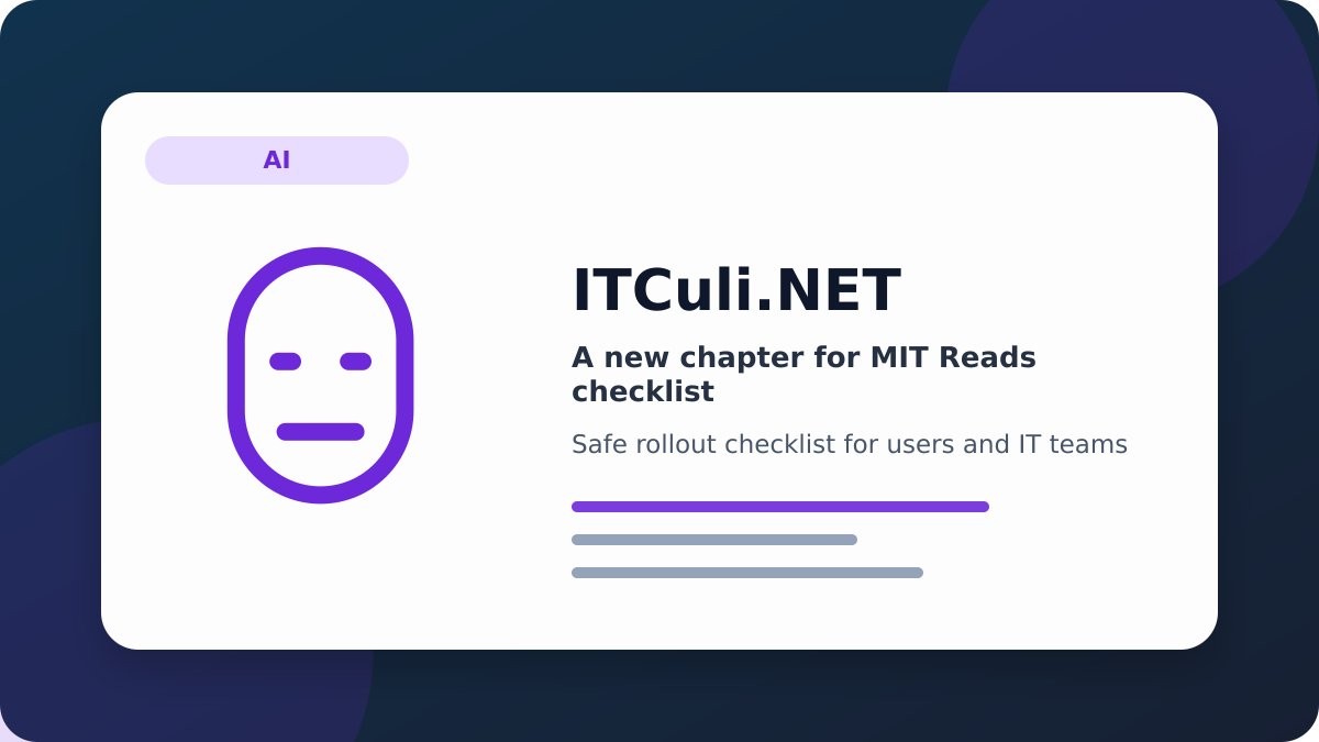 new chapter checklist