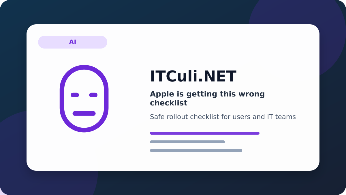 Apple getting checklist