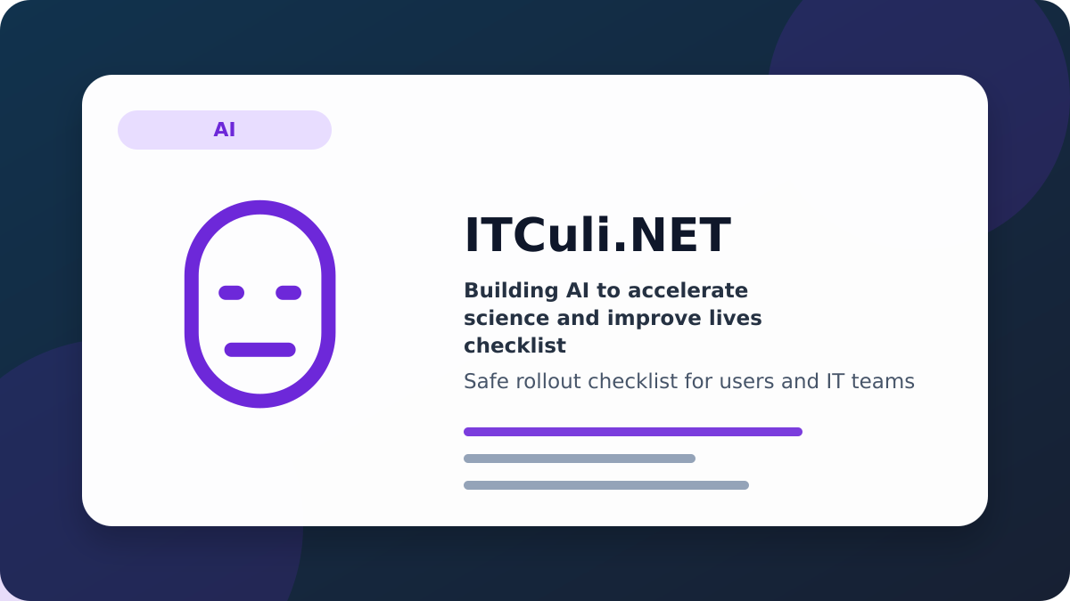 Building accelerate checklist