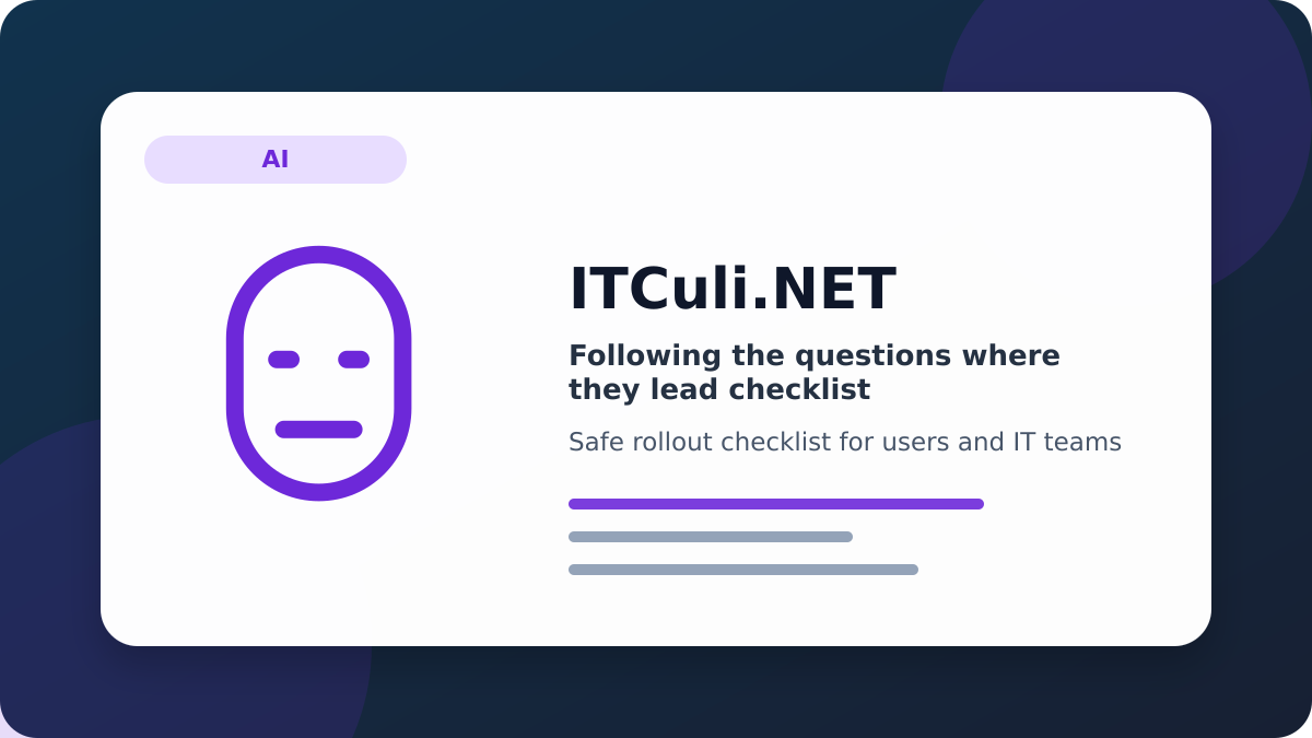 Following questions checklist