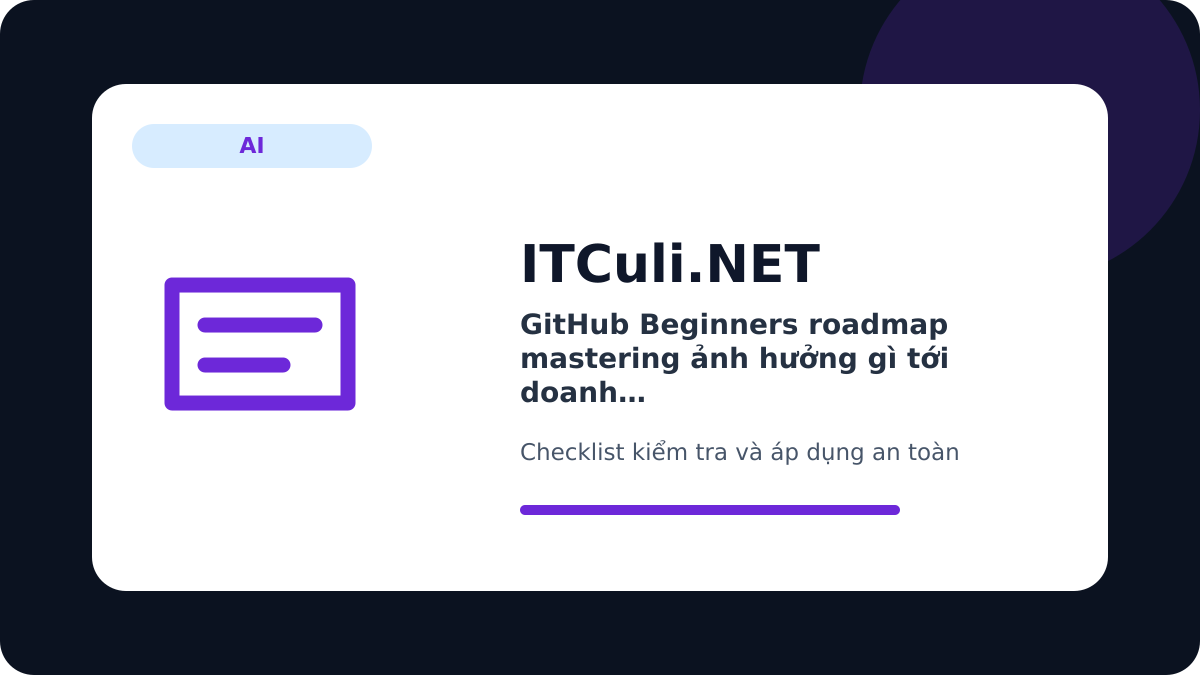 Checklist GitHub Beginners roadmap