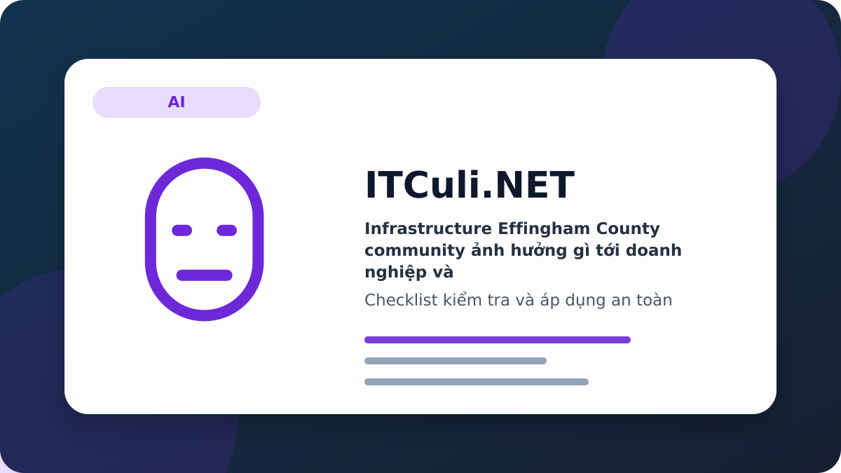 infrastructure Effingham County community checklist xử lý