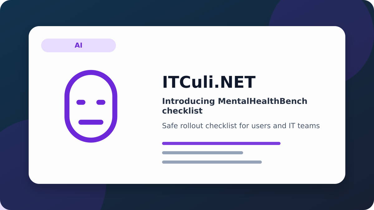 Introducing MentalHealthBench checklist