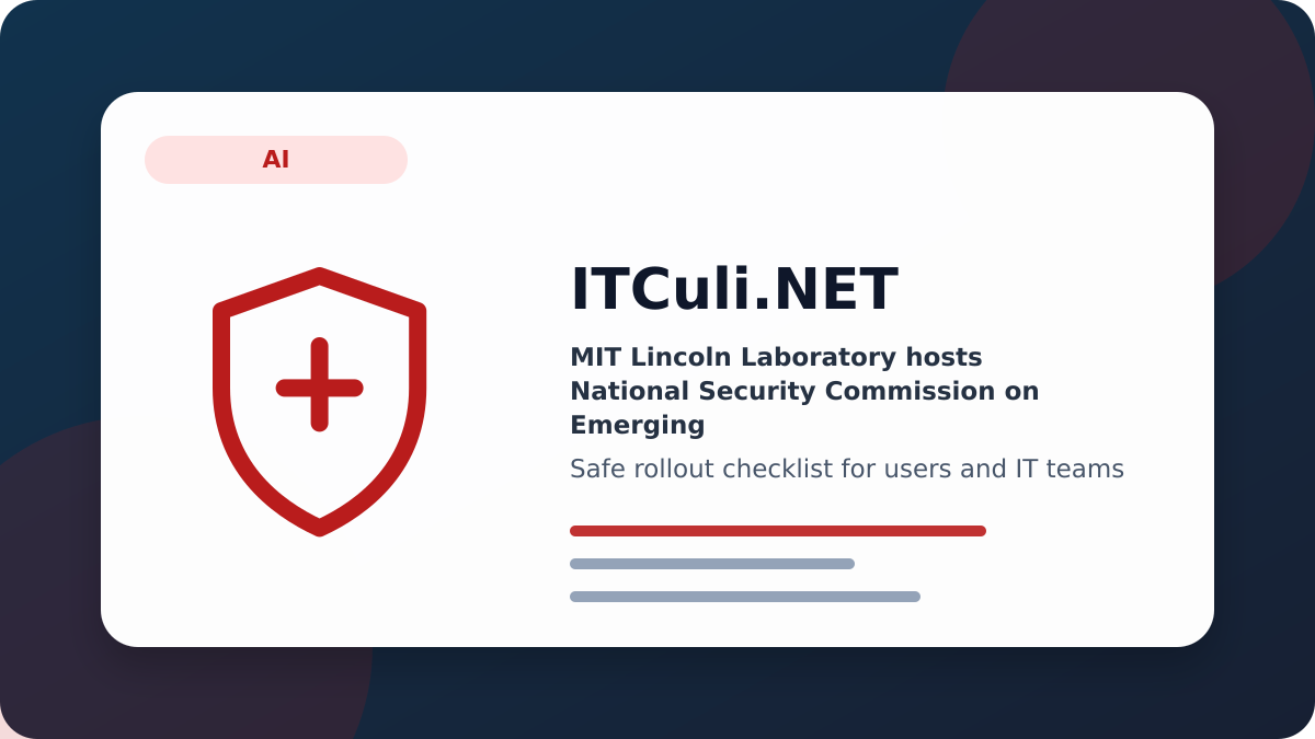 MIT Lincoln checklist