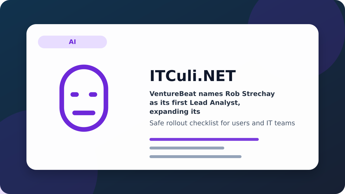 VentureBeat names checklist
