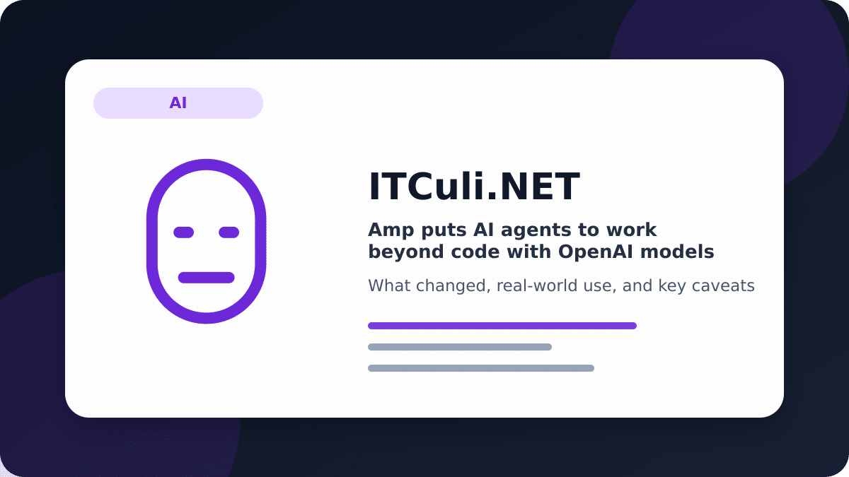 Amp puts AI agents to work beyond code with OpenAI models
