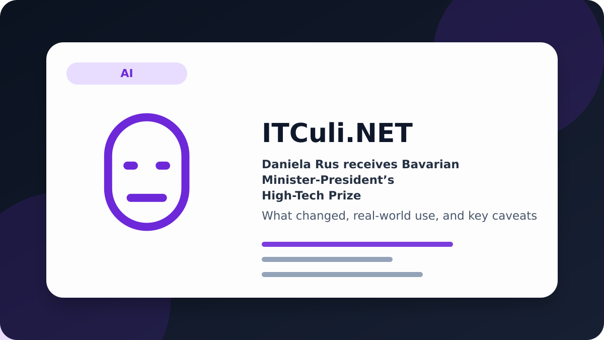 Daniela Rus receives Bavarian Minister-President’s High-Tech Prize