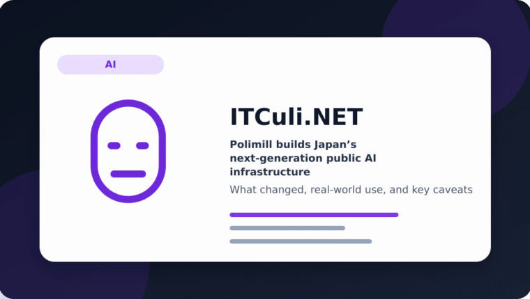 Polimill builds Japan’s next-generation public AI infrastructure