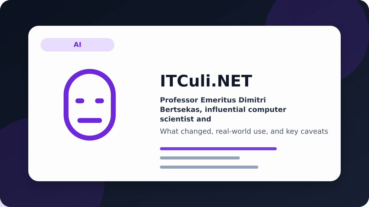 Professor Emeritus Dimitri Bertsekas, influential computer scientist and prolific author,