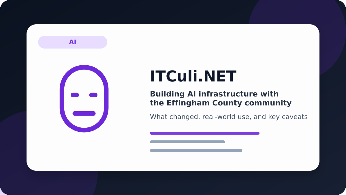 Building infrastructure overview