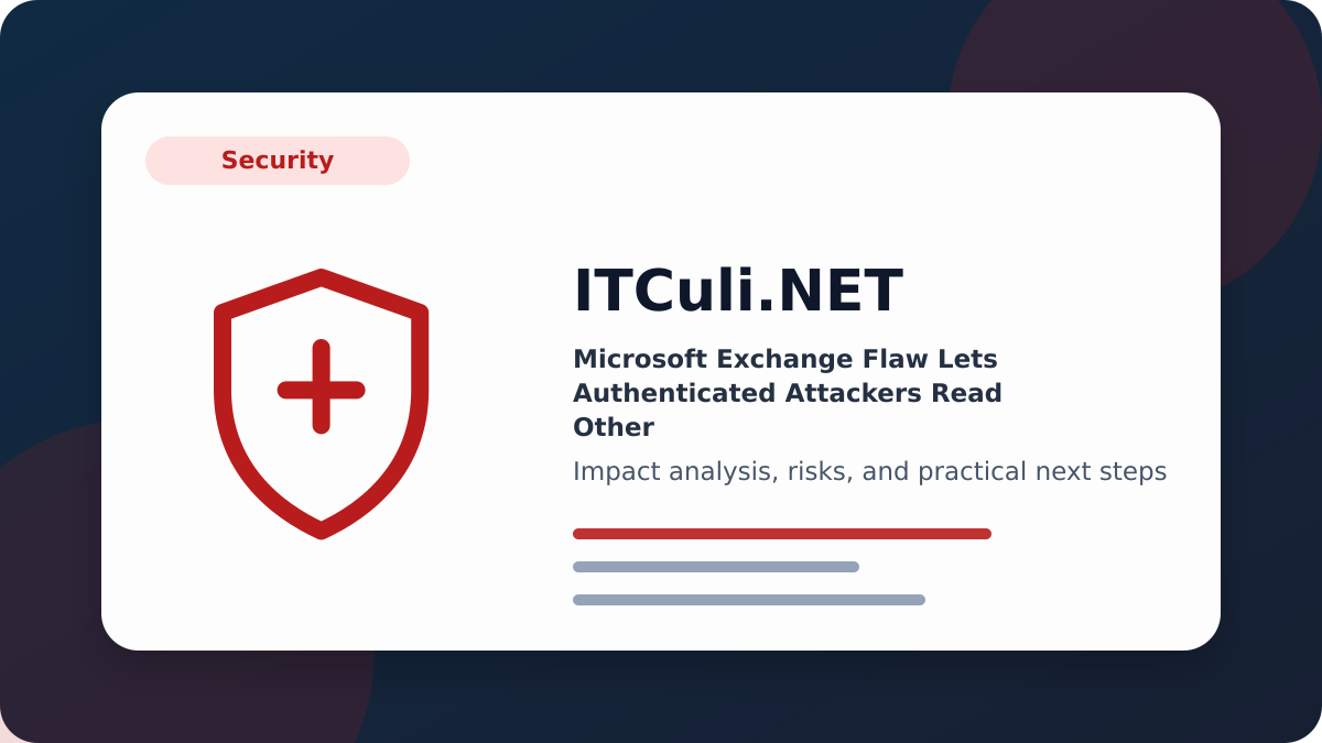 Microsoft Exchange impact analysis