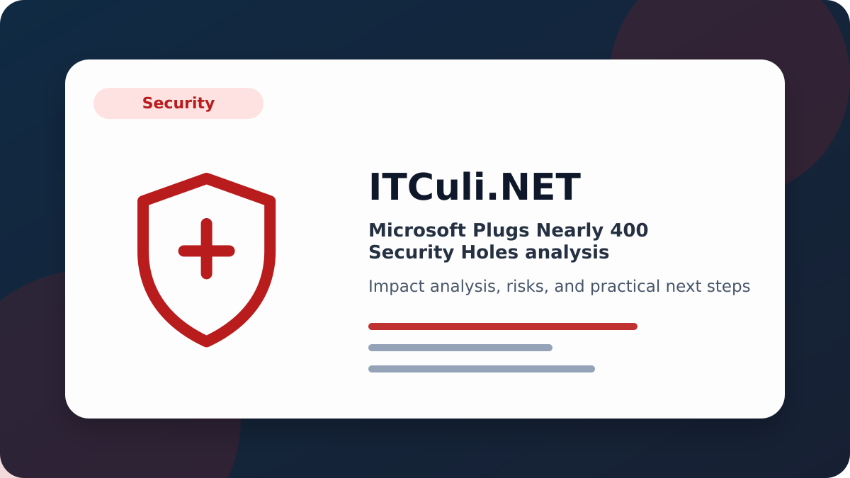 Microsoft Plugs impact analysis