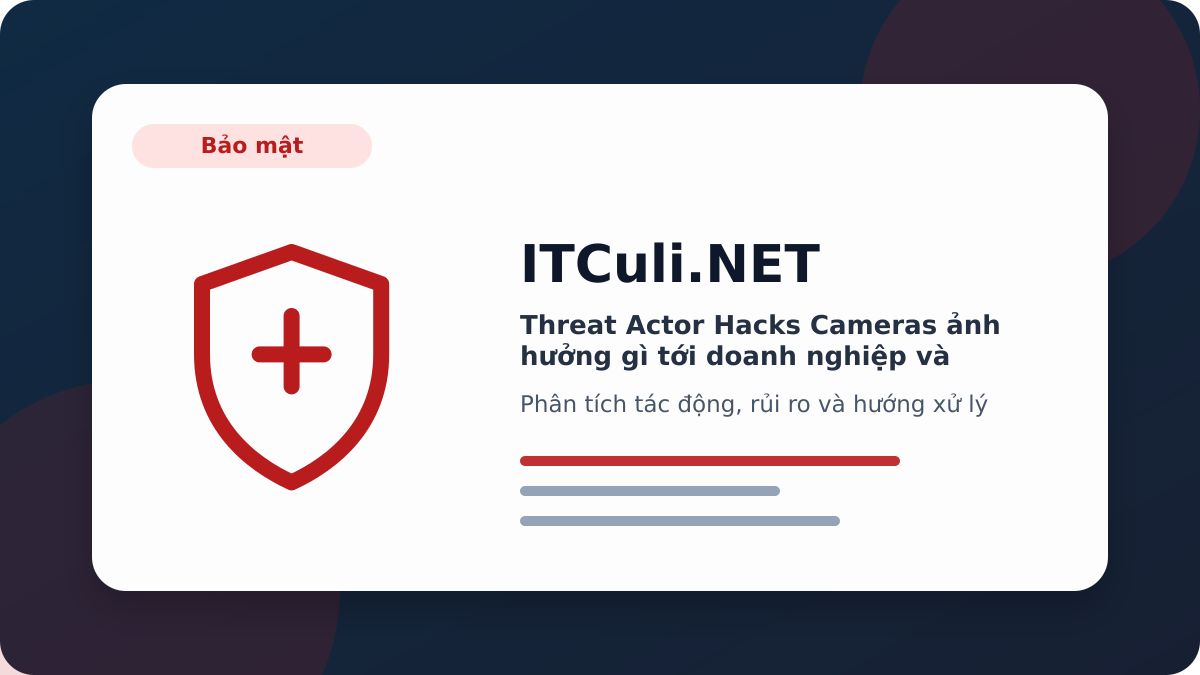 Threat Actor Hacks Cameras phân tích tác động