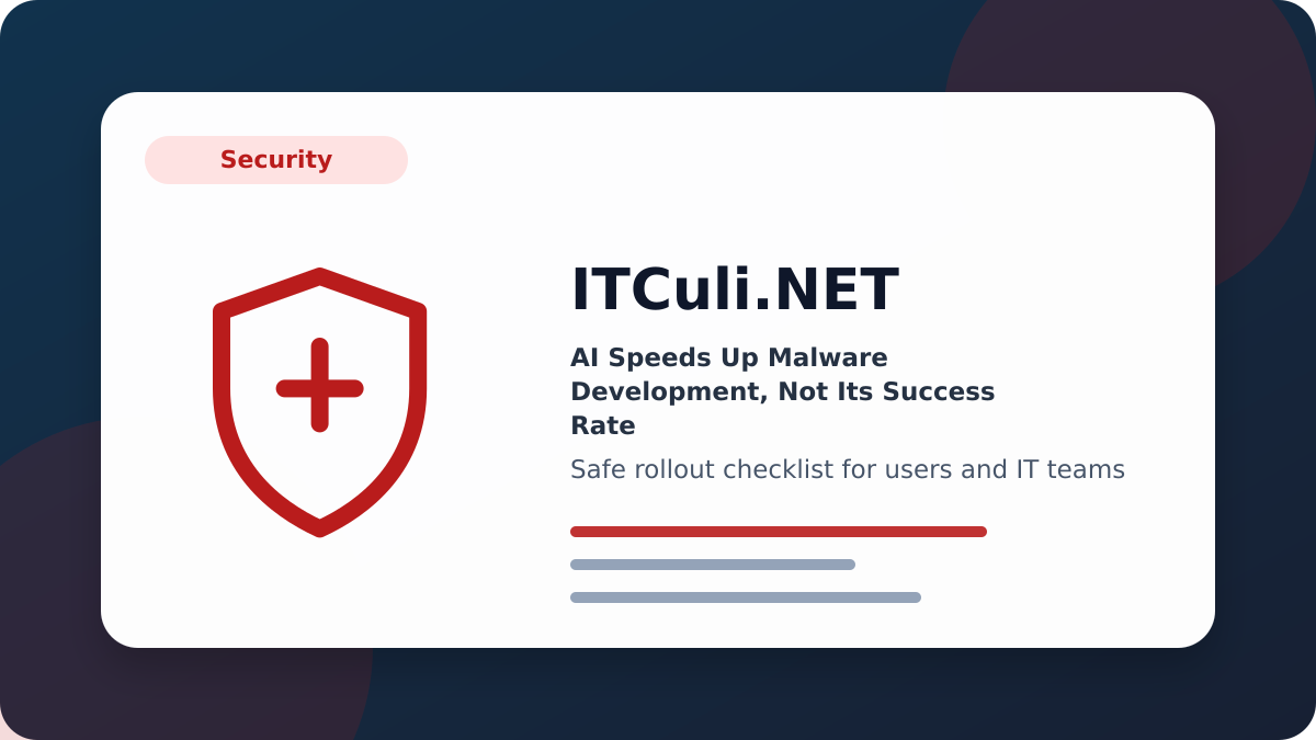 Speeds Malware checklist