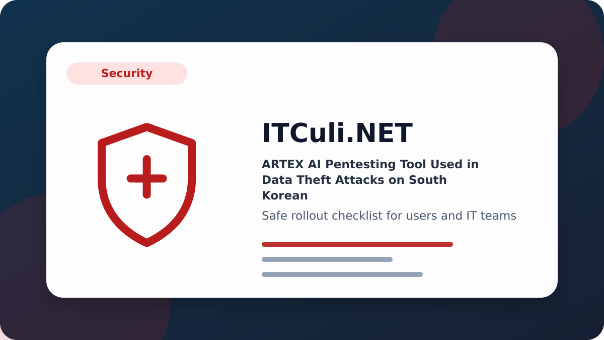 ARTEX Pentesting checklist