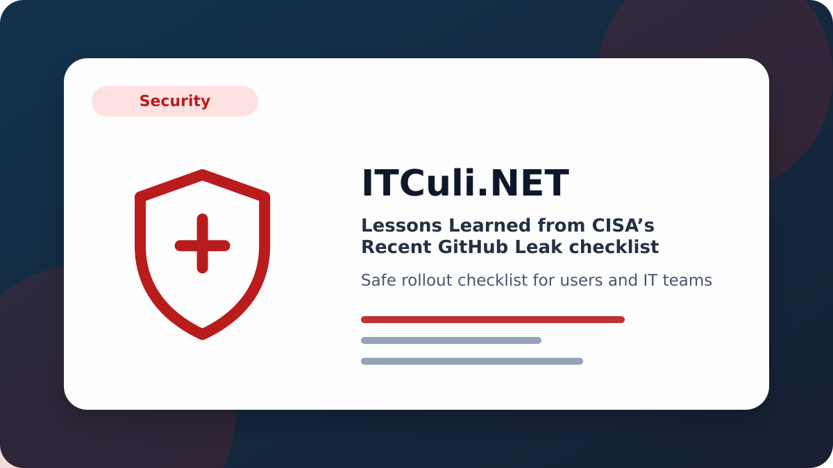 Lessons Learned checklist