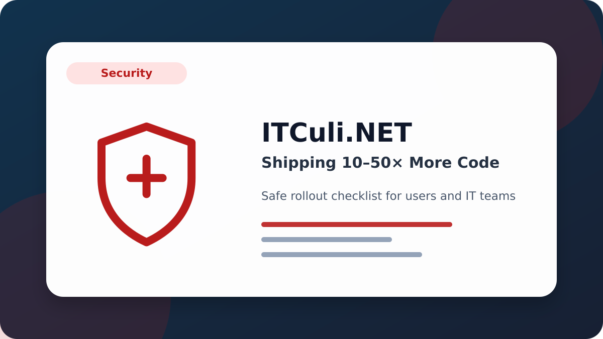 Shipping 10–50× checklist