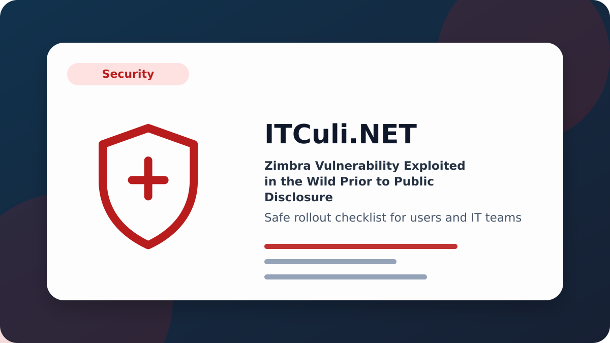 Checklist xử lý CVE-2026-73570 Zimbra