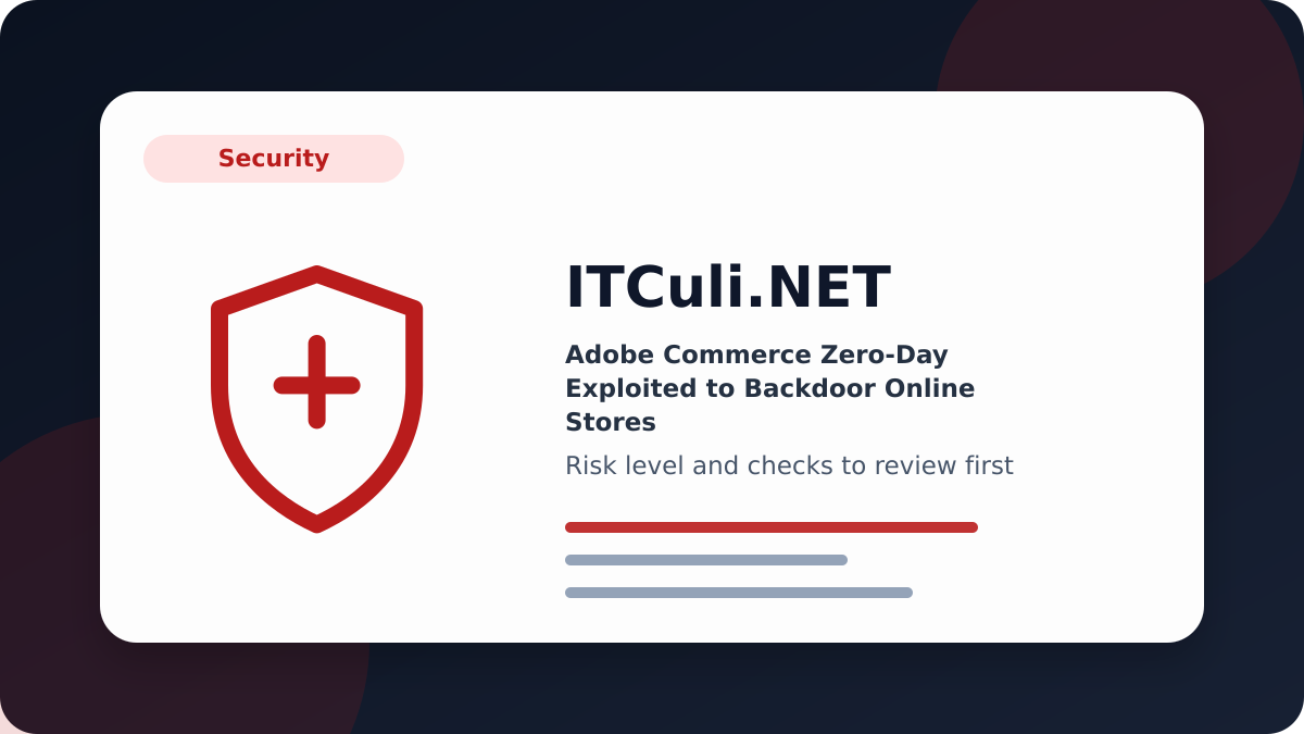 Adobe Commerce Zero-Day Exploited to Backdoor Online Stores