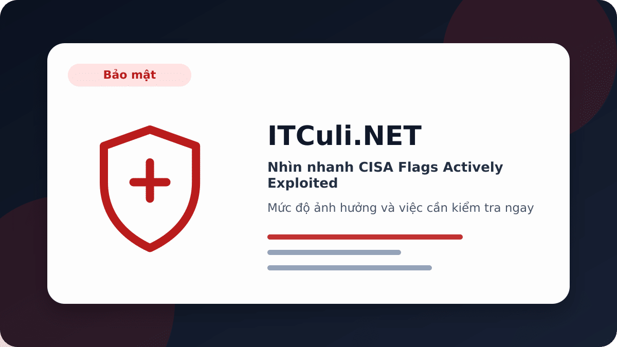 Nhìn nhanh CISA Flags Actively Exploited: lợi ích, rủi ro và lưu ý triển khai