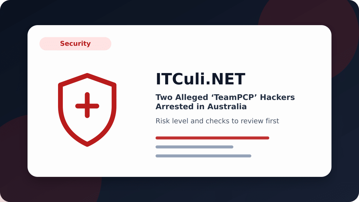 Two Alleged ‘TeamPCP’ Hackers Arrested in Australia