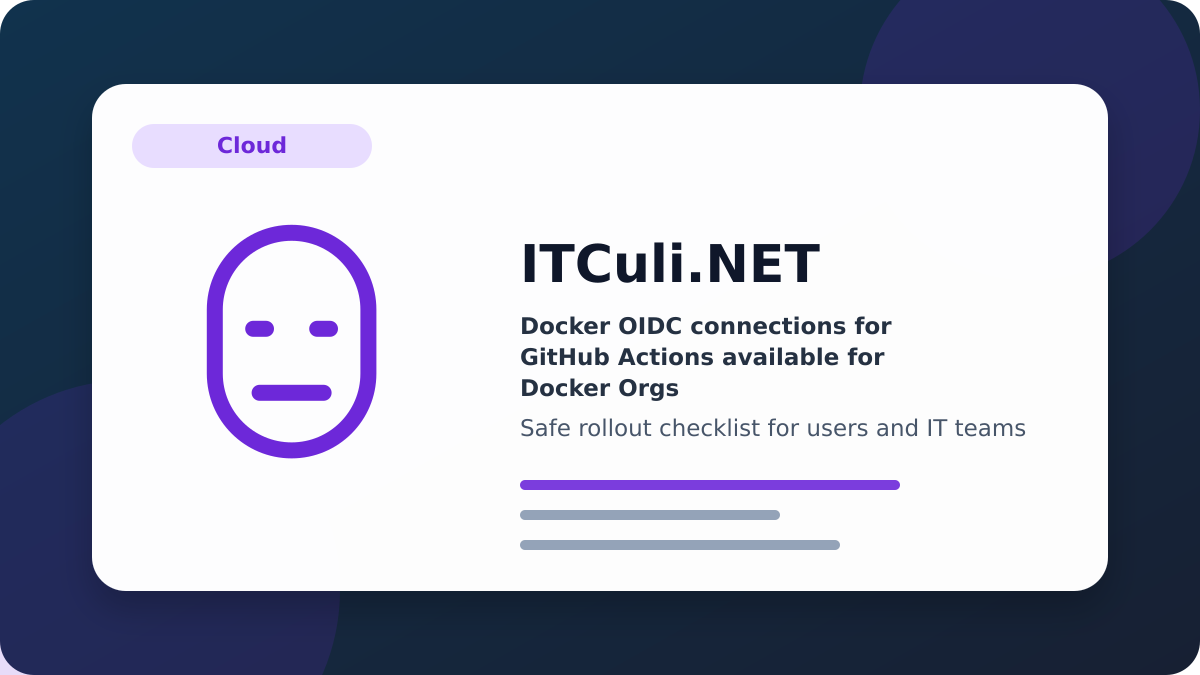 Docker OIDC checklist