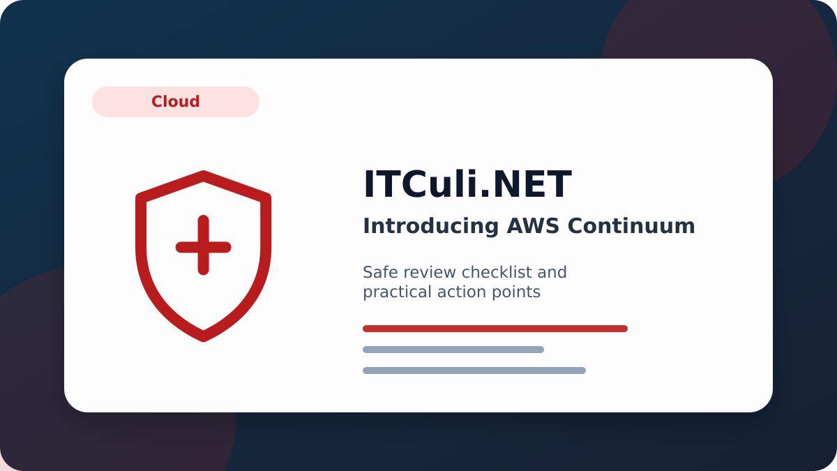 Introducing AWS Continuum: Security at machine checklist