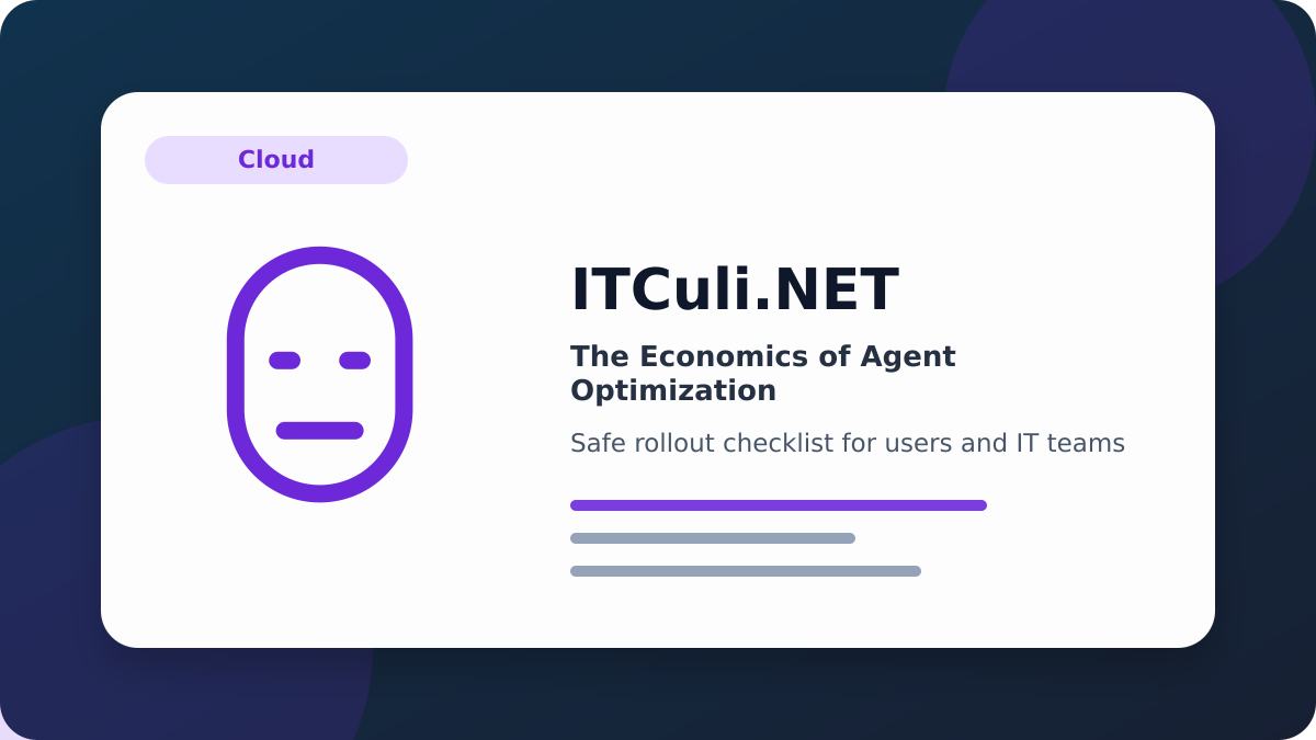 Economics Agent checklist