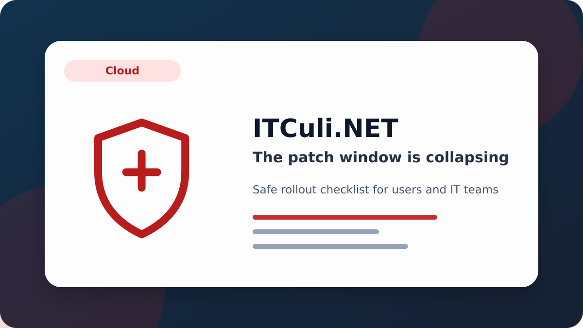 patch window checklist