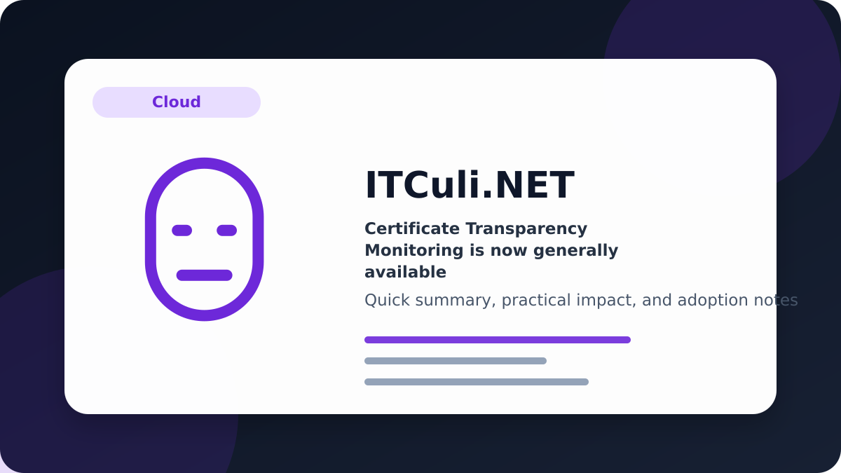 Certificate Transparency overview
