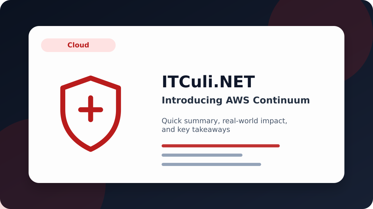 Introducing AWS Continuum: Security at machine overview
