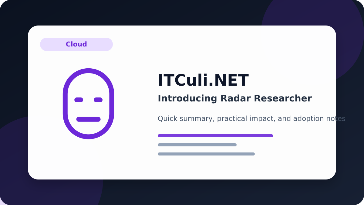 Introducing Radar overview