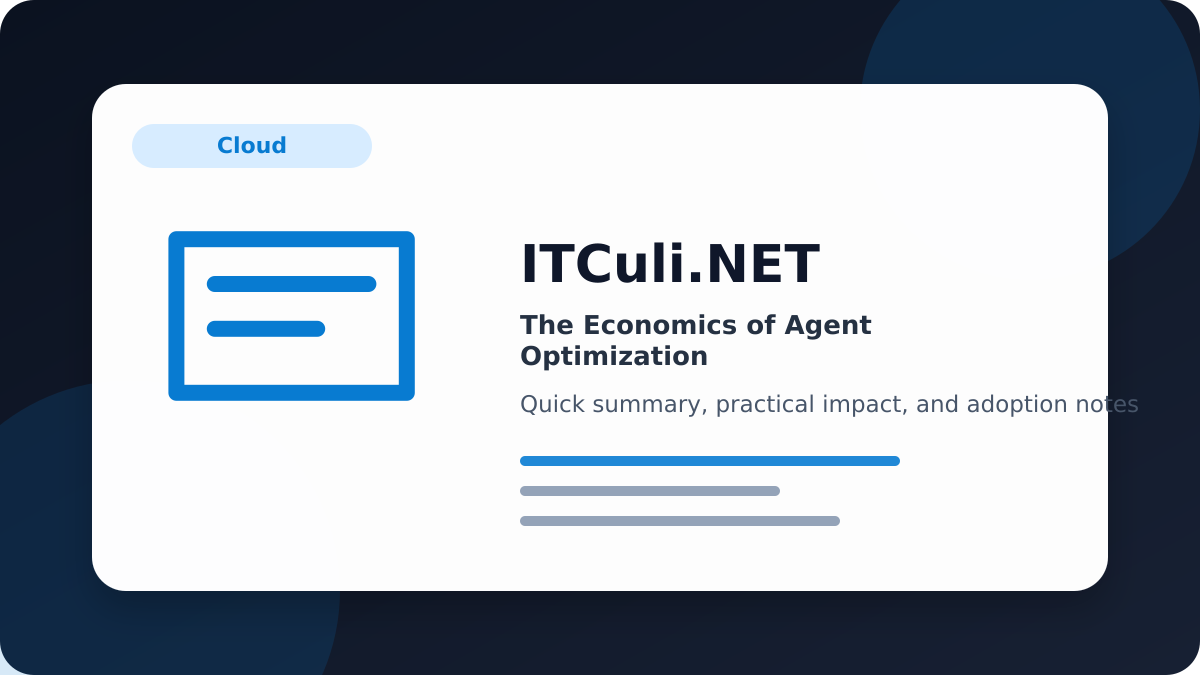 Economics Agent overview