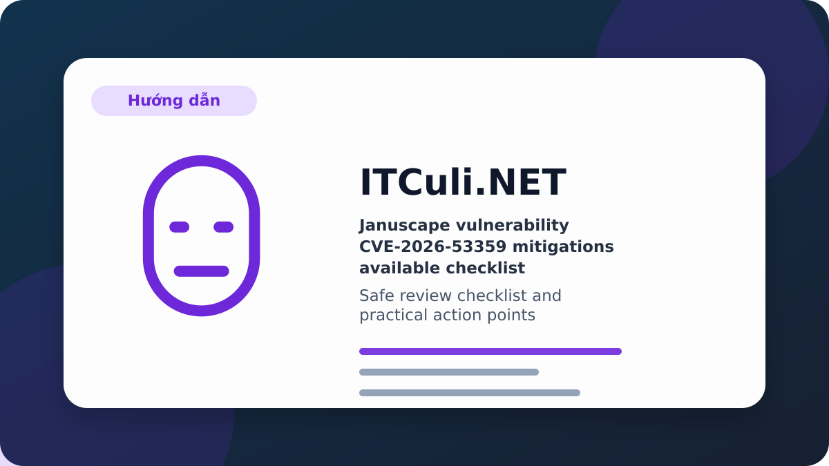 Januscape vulnerability CVE-2026-53359 mitigations available checklist