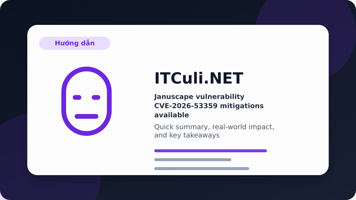 Januscape vulnerability CVE-2026-53359 mitigations available