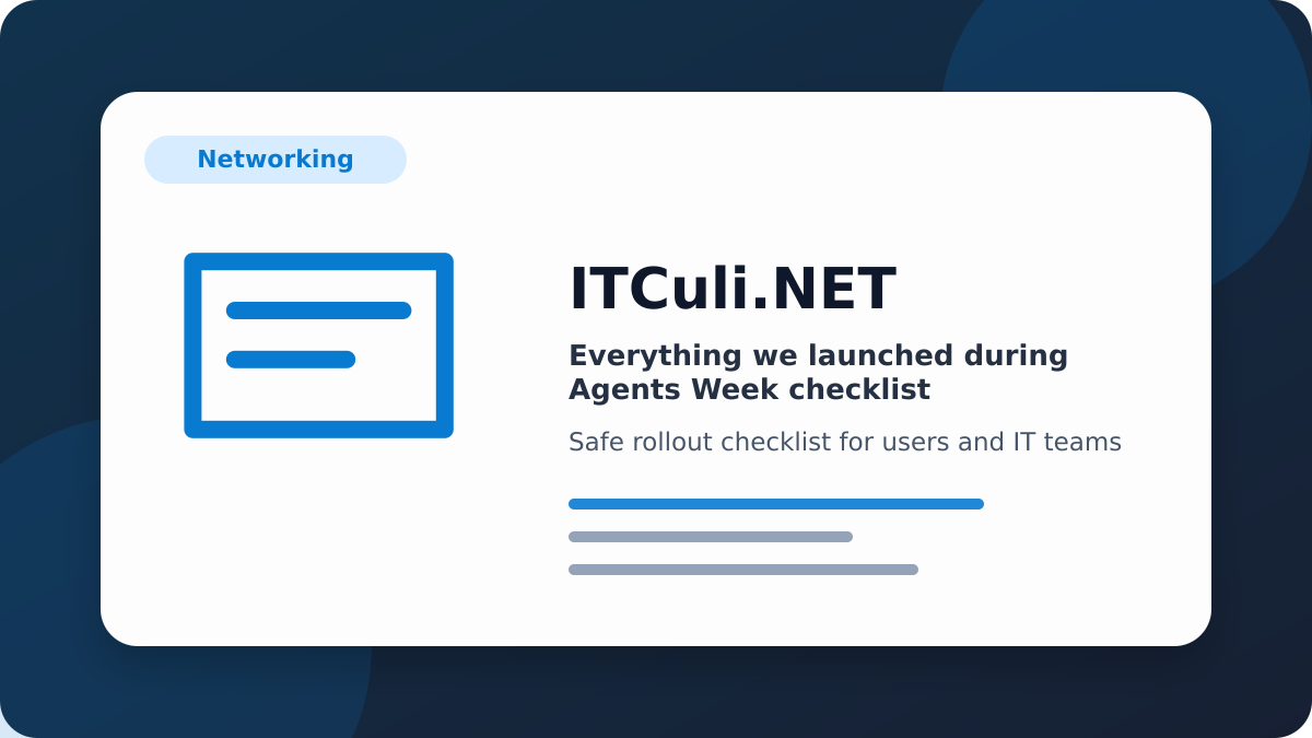 Everything launched checklist