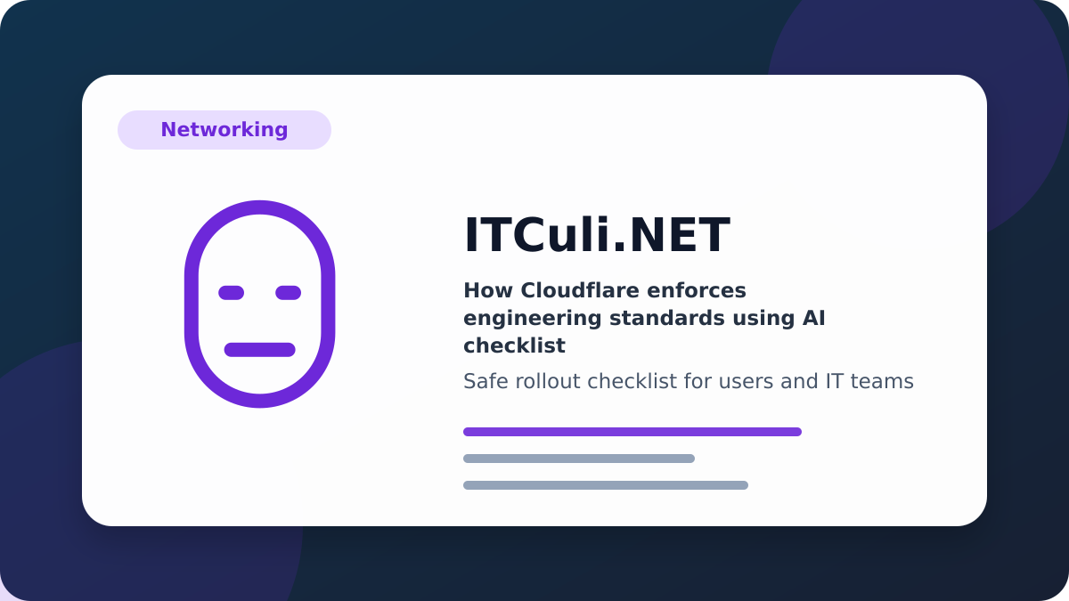 How Cloudflare checklist