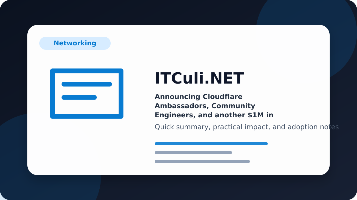 Announcing Cloudflare overview