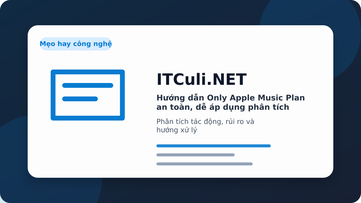 Hướng Only Apple Music phân tích tác động