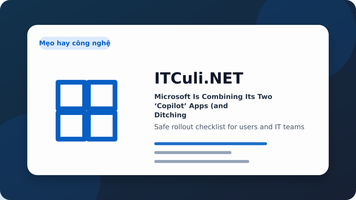 Microsoft Combining checklist
