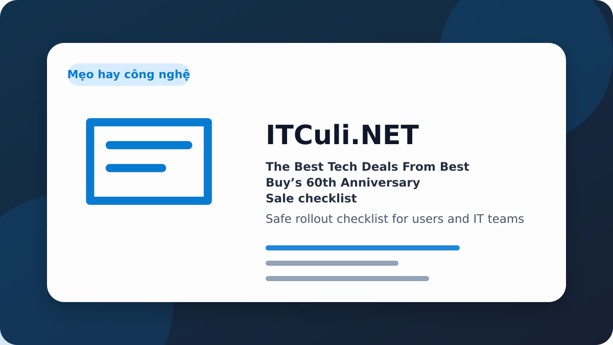 Best Tech checklist