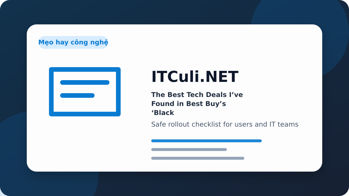 Best Tech checklist