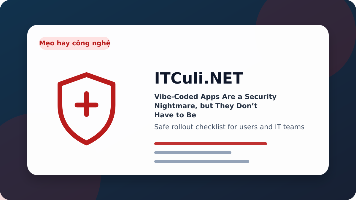 Vibe-Coded Apps checklist