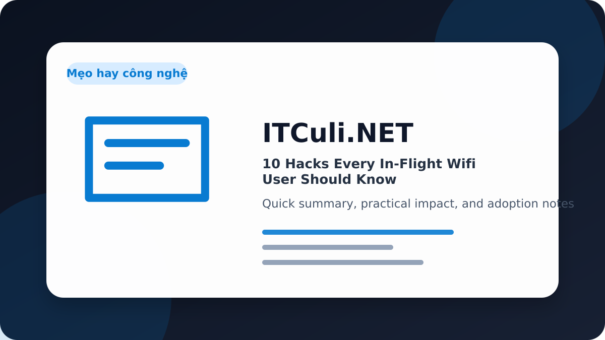 10 Hacks Every In-Flight Wifi User Should Know