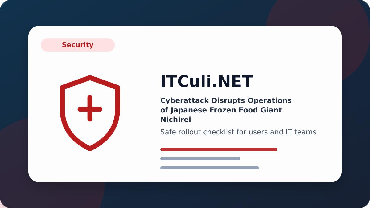 Cyberattack Disrupts Operations image