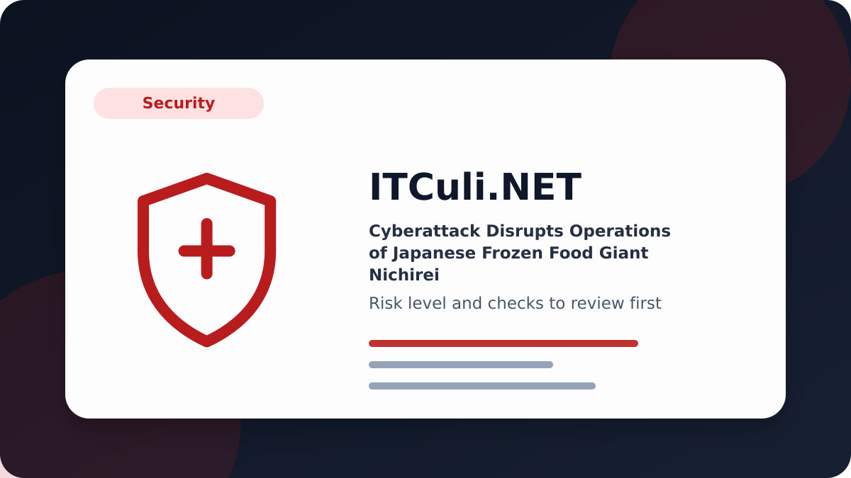 Cyberattack Disrupts Operations image