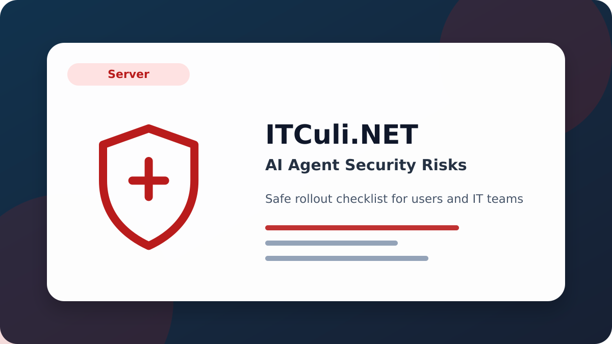 Agent Security checklist