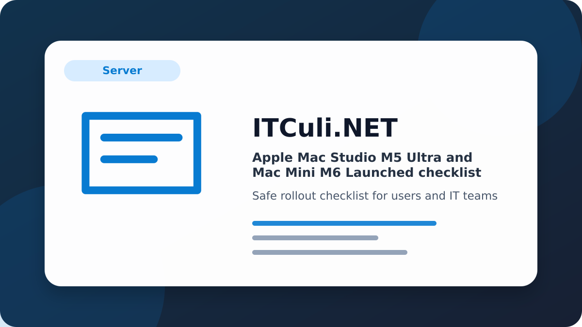 Apple Mac checklist